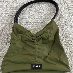 STAUD Olive Green Shoulder Bag